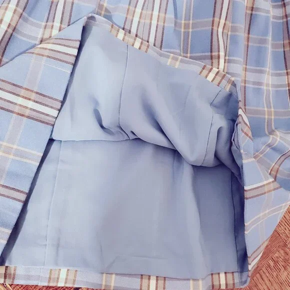 ARITZIA SUNDAY BEST Gerard Azurine Blue/White Plaid Dress NWT - Picture 15 of 16